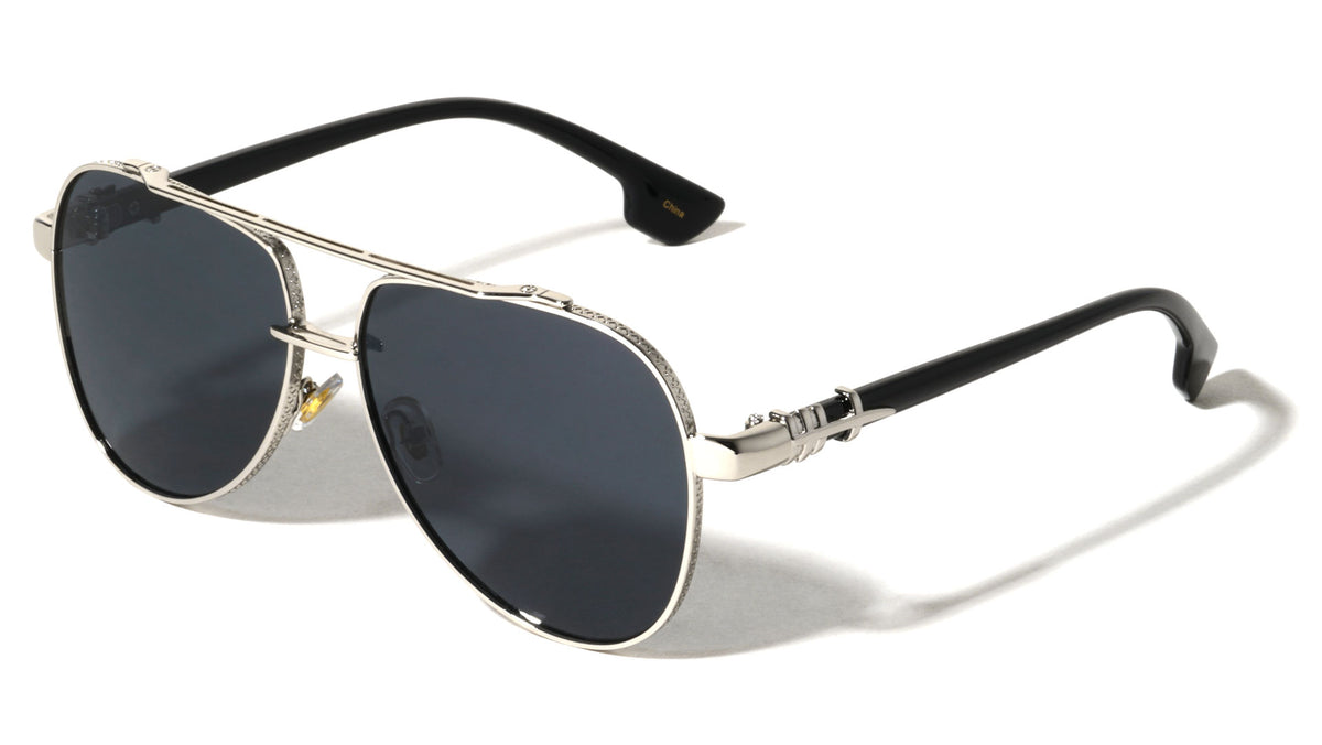 Hinge Design Accent Modern Tear Aviators Wholesale Sunglasses