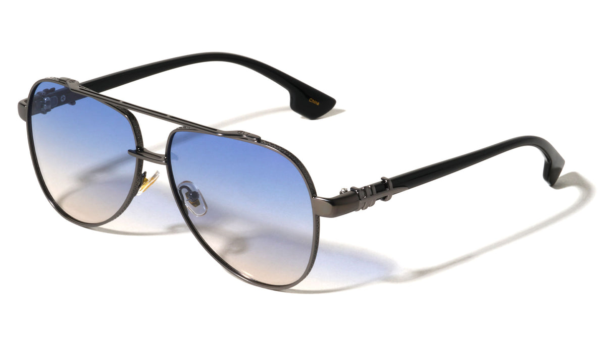 Hinge Design Accent Modern Tear Aviators Wholesale Sunglasses