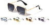 Greek Key Side Shield Pattern Modern Square Aviators Wholesale Sunglasses