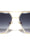 Greek Key Side Shield Pattern Modern Square Aviators Wholesale Sunglasses
