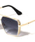 Greek Key Side Shield Pattern Modern Square Aviators Wholesale Sunglasses