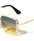 Greek Key Side Shield Pattern Modern Square Aviators Wholesale Sunglasses