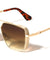 Greek Key Side Shield Pattern Modern Square Aviators Wholesale Sunglasses