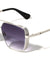 Greek Key Side Shield Pattern Modern Square Aviators Wholesale Sunglasses