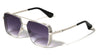 Greek Key Side Shield Pattern Modern Square Aviators Wholesale Sunglasses