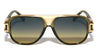 Texture Grille-Temple Modern Aviators Wholesale Sunglasses