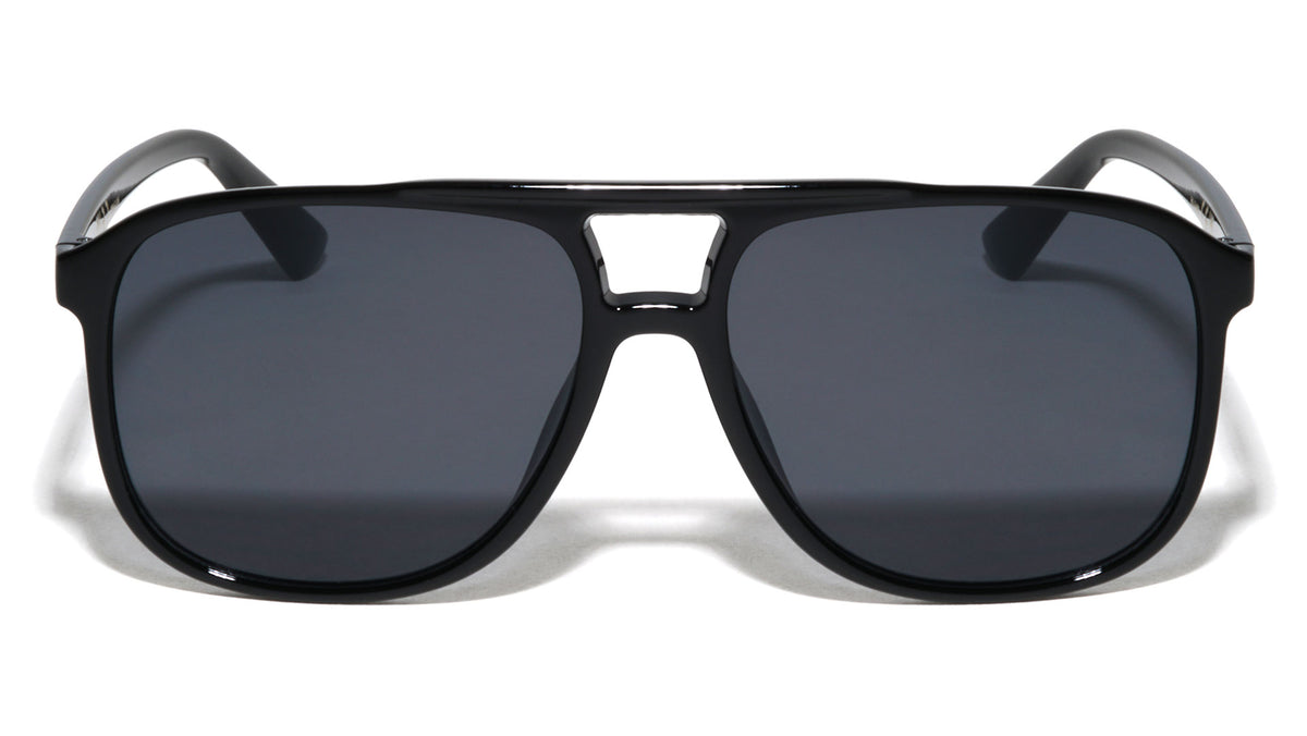 Modern Flat Top Square Aviators Wholesale Sunglasses