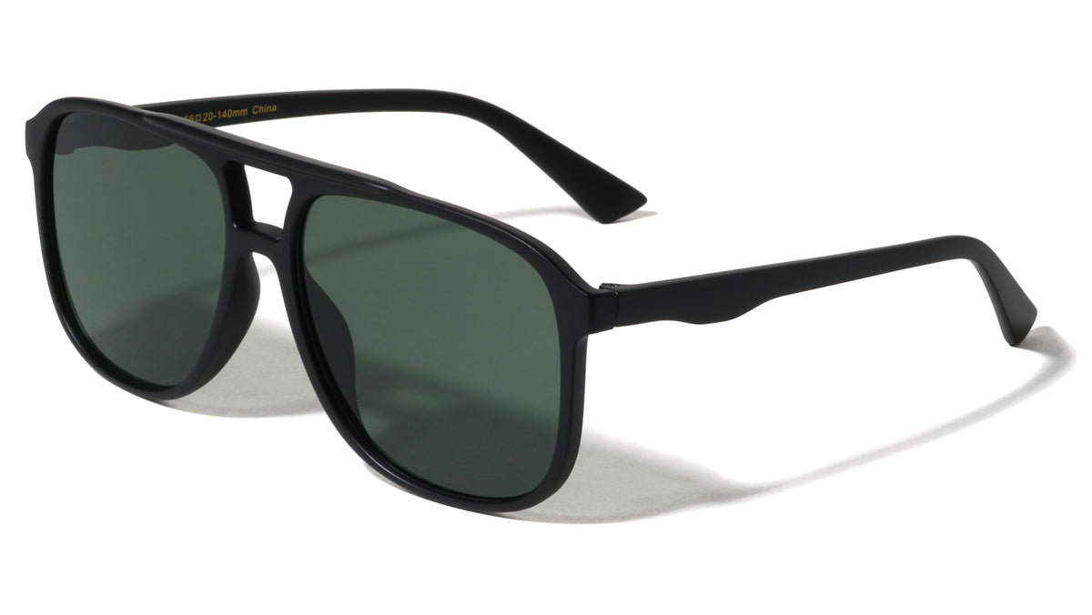 Modern Flat Top Square Aviators Wholesale Sunglasses