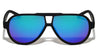 Soft Rubber Coating Temple Accent Line Modern Aviators Wholesale Sunglasses