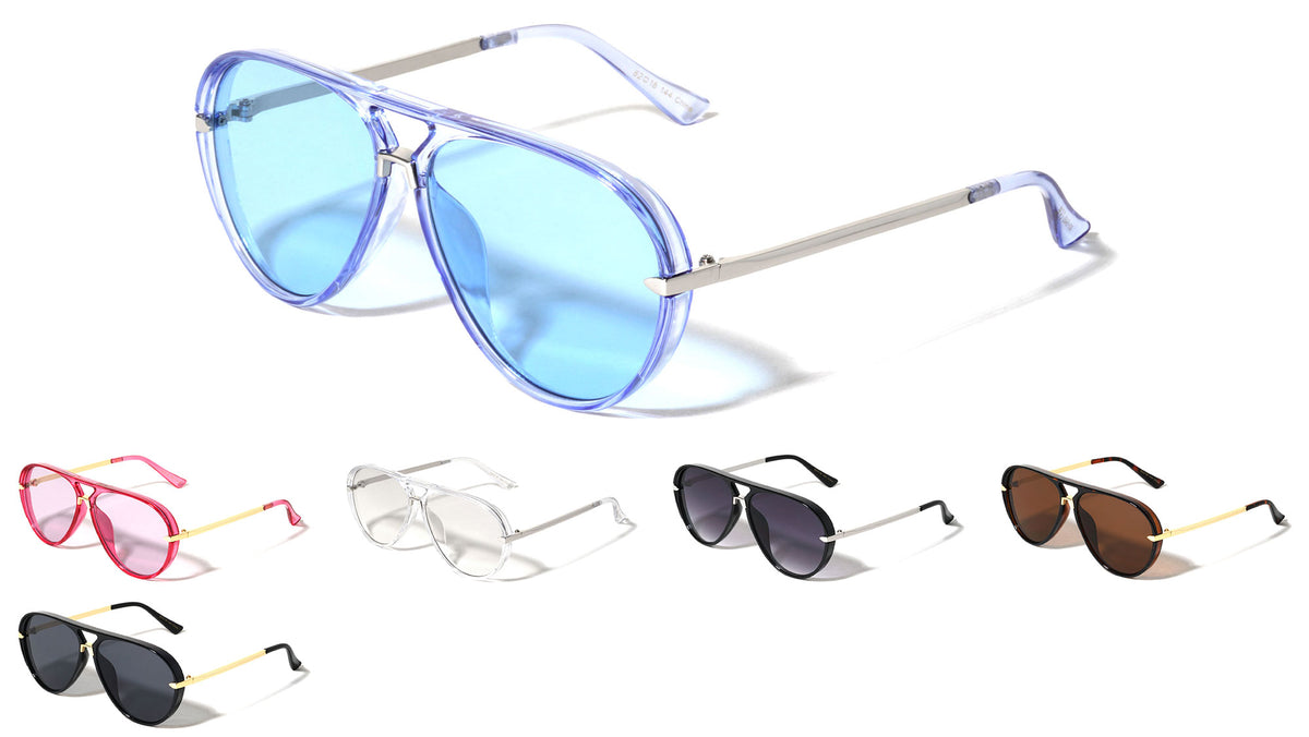 Micro Top Bar Visor Modern Aviators Wholesale Sunglasses