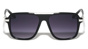 Stud Hinge Accent Modern Squared Aviators Wholesale Sunglasses