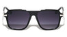 Stud Hinge Accent Modern Squared Aviators Wholesale Sunglasses