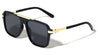 Stud Hinge Accent Modern Squared Aviators Wholesale Sunglasses
