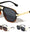 Temple Line Cutout Modern Squared Aviators Wholesale Sunglasses