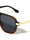 Temple Line Cutout Modern Squared Aviators Wholesale Sunglasses