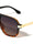 Temple Line Cutout Modern Squared Aviators Wholesale Sunglasses