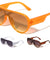 Crystal Color One Piece Shield Lens Aviators Wholesale Sunglasses