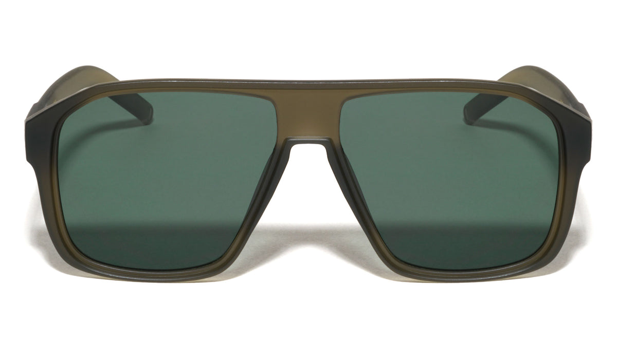 Frosted Crystal Color Geometric Aviators Wholesale Sunglasses