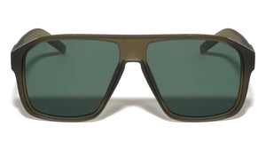 Frosted Crystal Color Geometric Aviators Wholesale Sunglasses
