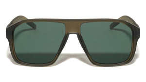 Frosted Crystal Color Geometric Aviators Wholesale Sunglasses