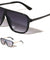 Flat Top One Piece Shield Lens Rectangle Aviators Wholesale Sunglasses