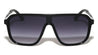 Flat Top One Piece Shield Lens Rectangle Aviators Wholesale Sunglasses