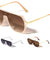 Flat Top One Piece Shield Lens Geometric Aviators Wholesale Sunglasses