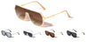 Flat Top One Piece Shield Lens Geometric Aviators Wholesale Sunglasses