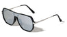 Flat Top One Piece Shield Lens Geometric Aviators Wholesale Sunglasses