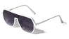 Flat Top One Piece Shield Lens Geometric Aviators Wholesale Sunglasses