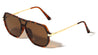 Flat Top One Piece Shield Lens Geometric Aviators Wholesale Sunglasses