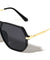 Flat Top One Piece Shield Lens Geometric Aviators Wholesale Sunglasses