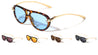 Knot Hinge Accent Curved Temple Fashion Tear Aviators Wholesale Sunglasses