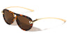 Knot Hinge Accent Curved Temple Fashion Tear Aviators Wholesale Sunglasses