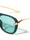 Knot Hinge Accent Curved Temple Fashion Square Aviators Wholesale Sunglasses