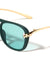 Knot Hinge Accent Curved Temple Fashion Square Aviators Wholesale Sunglasses