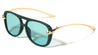 Knot Hinge Accent Curved Temple Fashion Square Aviators Wholesale Sunglasses