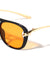 Knot Hinge Accent Curved Temple Fashion Square Aviators Wholesale Sunglasses