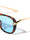 Knot Hinge Accent Curved Temple Fashion Square Aviators Wholesale Sunglasses