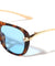 Knot Hinge Accent Curved Temple Fashion Square Aviators Wholesale Sunglasses