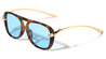 Knot Hinge Accent Curved Temple Fashion Square Aviators Wholesale Sunglasses