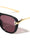 Knot Hinge Accent Curved Temple Fashion Square Aviators Wholesale Sunglasses