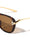 Knot Hinge Accent Curved Temple Fashion Square Aviators Wholesale Sunglasses