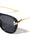 Knot Hinge Accent Curved Temple Fashion Square Aviators Wholesale Sunglasses