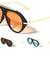 Flat Top Bar Accent Solid Rim Fashion Tear Aviators Wholesale Sunglasses