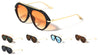 Flat Top Bar Accent Solid Rim Fashion Tear Aviators Wholesale Sunglasses