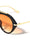 Flat Top Bar Accent Solid Rim Fashion Tear Aviators Wholesale Sunglasses