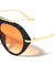 Flat Top Bar Accent Solid Rim Fashion Tear Aviators Wholesale Sunglasses