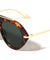 Flat Top Bar Accent Solid Rim Fashion Tear Aviators Wholesale Sunglasses