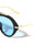 Flat Top Bar Accent Solid Rim Fashion Tear Aviators Wholesale Sunglasses